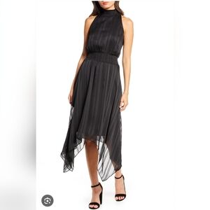 Sam Edelman NWT SharkBite Hem Sheer Black Dress‎ Sz. 1X